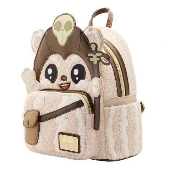 Loungefly Star Wars Limited Edition Logray Ewok Plush Cosplay Mini Backpack - Picture 2 of 9